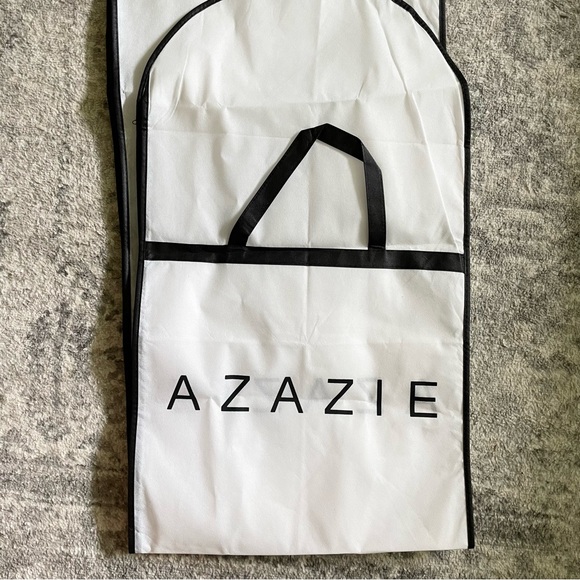 Azazie Sonya Flowy V-Neck Lace Dress | Black Bridesmaid Dress | Prom | Formal - Picture 15 of 15